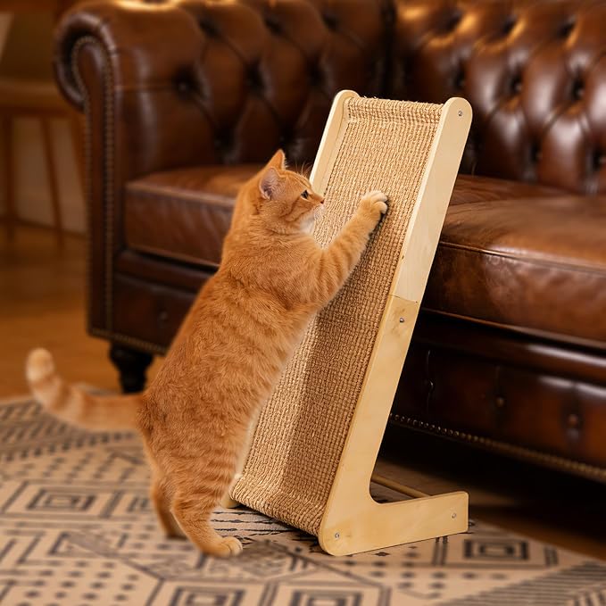 2-in-1 Cat Scratching Post with Replaceable Sisal Pads – Durable Scratcher Toy for Indoor Cats - Image 3