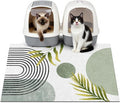 Cat Litter Mat Litter Trapping Mat, 33"x22" Waterproof Urine Proof Litter Box Mat Catcher Mat Non-Slip Washable for Kitty Kitten, Green by Unknown
