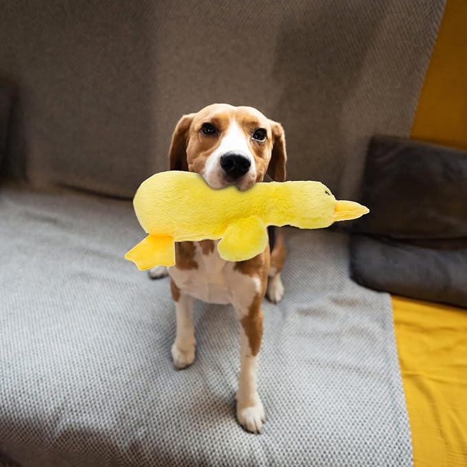 Mihachi Plush Squeaky Dog Duck Toys - Stuffed Pet Toy Duck Interactive Gifts for Dog Birthday Dogs Puppy Biting Chew Toys - for Medium and Large Dogs - Image 7