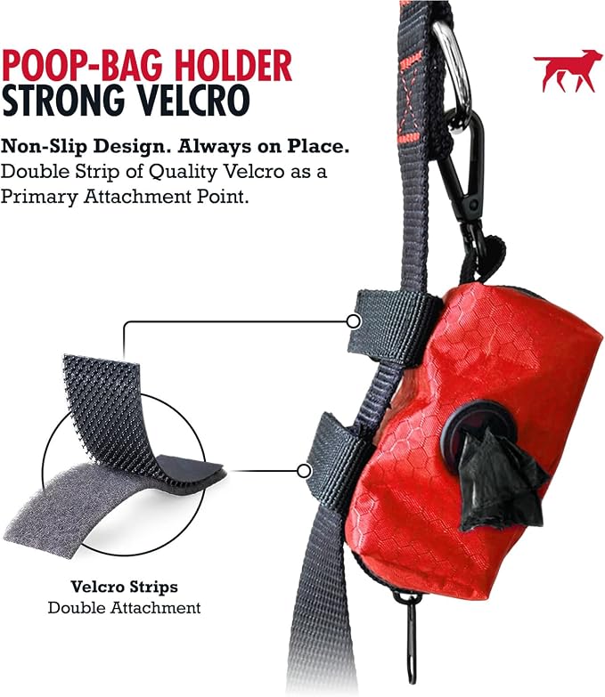 Tuff Pupper Dog Poop Bag Holder | Works with Any Dog Leash | Zippered Waste Bag Dispenser | Waterproof with Rust-Proof Clip | Convenient Lightweight Design | Includes 2 Rolls of Leak-Proof Bags - Image 5