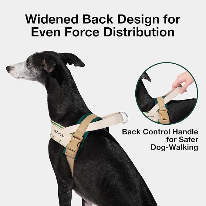 VETRESKA Dog Harness and Leash Set, Easy Walk Dog Harness, M | for Small Medium Dogs, No Pull Puppy Harness for Walking and Training, Adjustable, Anti-Twist Leash (Santal Forest) - Image 6