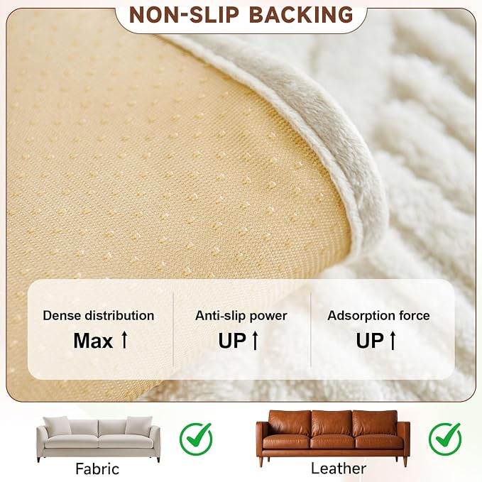 OTOB Pet Couch Covers for 3 Cushion Couch Sofa Washable Anti Slip, 1 Piece | Matcha Green, 27.6"x70.9", Soft Plush, All Seasons, Breathable, Modern, Wear-Resistant, Couch Cover for Dogs, Fade Resistant - Image 6
