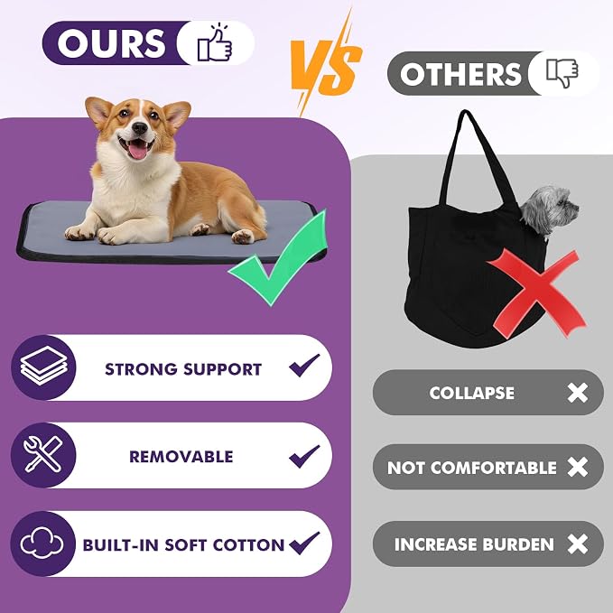 Pawaboo Dog Purse Carrier for Small Dogs with Pocket,Up to 11Lbs | Lightweight & Portable Dog Tote Bag Carrier Purses,Soft Sided Design,Front Pocket for Storage Travel Shopping Black - Image 5