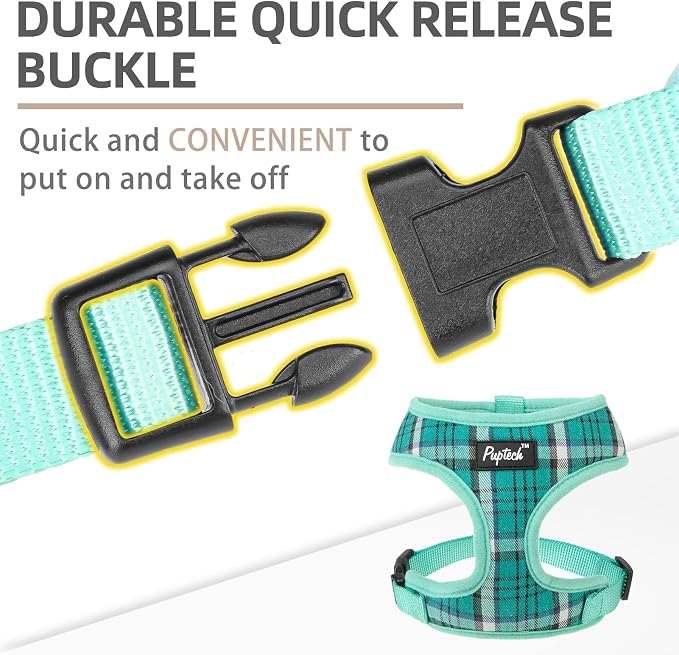 PUPTECK Small Dog Harness and Leash Set No Pull for XS XXS Sized Dogs Puppy | Escape Proof No Choke Pet Cat Adjustable Soft Padded Walking Vest - Image 4
