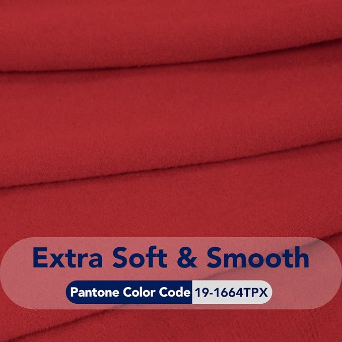 PureFit Super Stretch Chair Covers Fleece Couch Covers for Sofa Red | 1-Piece Spandex Couch Cover Soft Couch Protector, Sofa Cover Washable with Non Skid Foam and Elastic Bottom for Kids, Dogs - Image 5