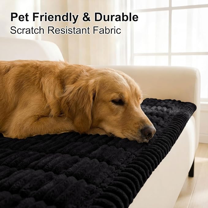 Smiry Couch Cover for Dogs, Non Slip Washable Sofa Protector for Pets | Soft Furniture Cover for Leather & Fabric Couches, Cozy Protect Against Fur, Dirt & Messes, Pet Friendly, 20"x24", 2PCS - Image 4