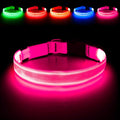 Illumifun Rechargeable LED Dog Collar, Waterproof Light Up Dog Collars Glow in the Dark, Adjustable Safety Collar Light for Dogs Walking Camping (Pink, Medium) by Illumifun