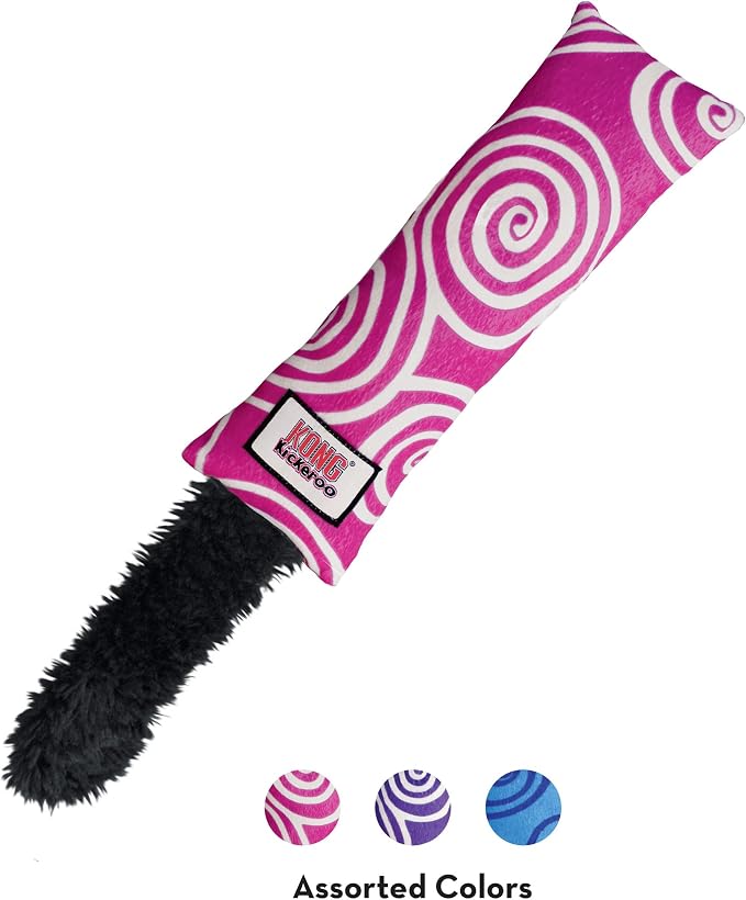 KONG Kickeroo Swirl Cat Toy – Plush with Crinkle Sound, Soft Catnip Toy for Indoor Cats – Assorted Colors (3 Pack) - Image 3