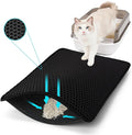 Cat Litter Mat, 30"x24", Black | Double Layer, Waterproof, Litterbox Mat by Unknown
