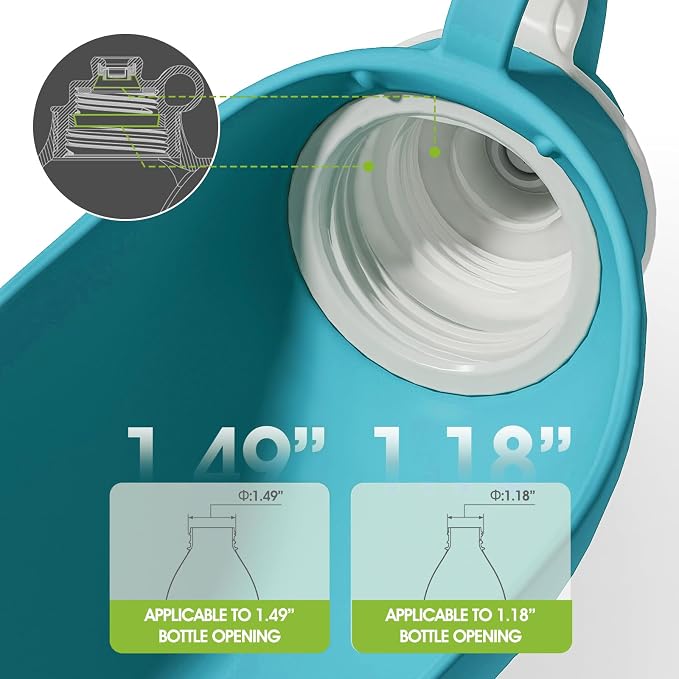 SUPERDESIGN Dog Water Bottle, Portable Dog Water Bottle for Small to Large Dogs, Leak Proof Dog Travel Water Bottle, Large Leaf Travel Water Bowl for Dogs and Dog Walking Accessories (19.6OZ, Blue) - Image 4
