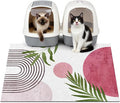Cat Litter Mat Litter Trapping Mat, 33"x22" Waterproof Urine Proof Litter Box Mat Catcher Mat Non-Slip Washable for Kitty Kitten, Pink by Unknown