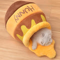 Honey Pot Cat Cave Bed, Soft and Thick Rebound Sponge Pet Nest with Removable & Washable Cushion, Cute Cartoon Design for Small Cats and Breeds by Romaneco