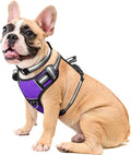 Dog Harness No Pull, Pet Harnesses with Dog Collar, Adjustable Reflective Oxford Outdoor Vest, Front/Back Leash Clips for Small, Medium, Large, Extra Large Dogs, Easy Control Handle for Walking by WINSEE