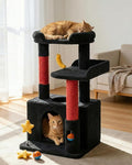 Small Cat Tree, Compact 30" Cat Tower for Indoor Kittens | Plush Finish, Cozy Condo, Soft Top Perch, Sisal Scratching Post, Dangling Ball Toy, Anti-Tip Base, for Cats up to 15 lbs by Purrlato
