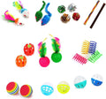 iCAGY 24 Pcs Cat Toys Set for Indoor Cats, Kittens | Interactive Variety Pack, Feather Teaser, Feather Golf, Mice, Springs, Balls, Noise Toys by iCAGY