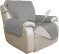 ISSUNTEX Double Protection 100% Waterproof Recliner Covers for Living Room, Reversible Furniture Protector Recliner Couch Sofa Slipcover for Dogs, Pets, Kids (Oversized Recliner, Light Gray/Ivory) by ISSUNTEX
