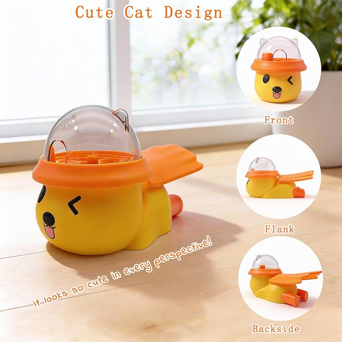 Interactive Dog and Cat Treat Dispenser - Slow Feeder Puzzle Toy | extra-large pedal, adjustable food outlet fits different kibble & treats, slow eating, mental stimulation, IQ training - Image 3