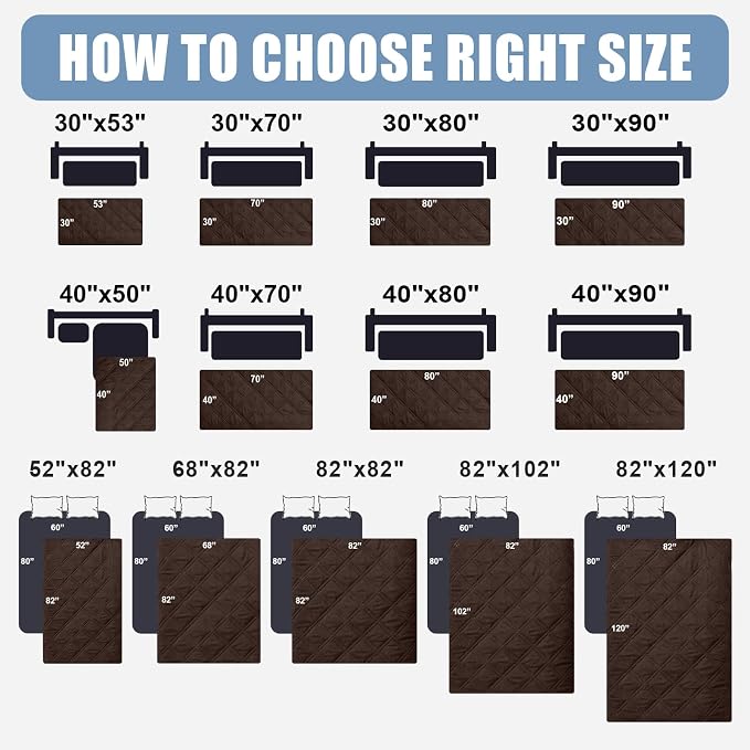 Smiry Waterproof Reversible Pet Couch Covers for Dogs | Pet Friendly, Soft Fabric, Washable Sofa Furniture Protector for Dogs Cat Kids, Checkered (40"x80", Chocolate/Chocolate) - Image 6