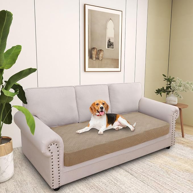 hyha Individual Couch Cushion Covers, Sofa Seat Cushion Covers Washable | Stretch Dog Couch Cover, Elastic Bottom, Anti-Slip Furniture Protector, Ideal For Pets & Kids, Durable Sofa Slipcover, Large - Image 7