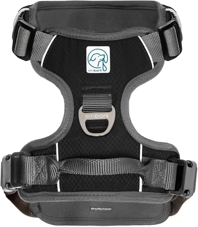 Embark No Pull Dog Harness, Reflective Adjustable Training Vest, No Choke | Adjustable straps fit all dog breeds with sturdy hooks; 360° reflective trim, soft padded Harness Design for All Dogs - Image 3