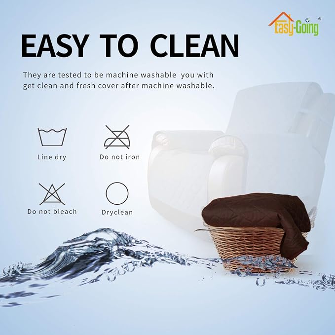 Easy-Going Reversible Couch Cover, Small Chair, Chocolate/Chocolate | Machine Washable Slipcover For Dogs, Water Resistant Furniture Mat For Living Room, Non-Slip Sofa Cover, Pet Friendly - Image 6