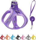 XS Purple Soft Mesh Dog Harness and Leash Set,No Escape Puppy Harnesses for Training Walking， Reflective Adjustable Puppy Vest for Small Medium Dogs, Cats (Purple, XS) by Unknown