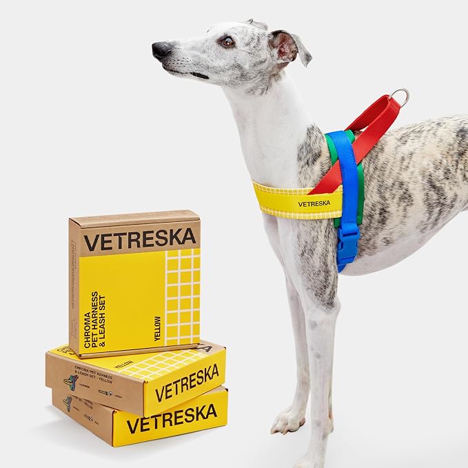VETRESKA MoMA Dog Harness and Leash Set, Easy Walk Dog Harness (Yellow, L) | for Large Dogs, No Pull Puppy Harness for Walking and Training, Adjustable, Take Control & Anti-Twist Pet Lead Combo - Image 8