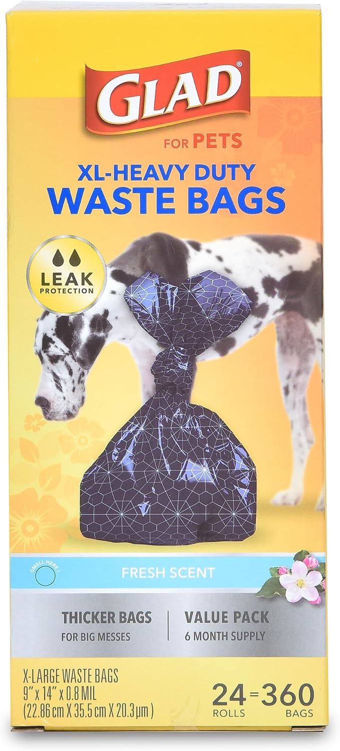 Glad Extra Large Heavy Duty Scented Dog Waste Bags Value Pack, 288 Rolls, 4320 Count | Leak-resistant and tear-resistant, fits standard dispensers, bulk supply for daily walks - Image 2