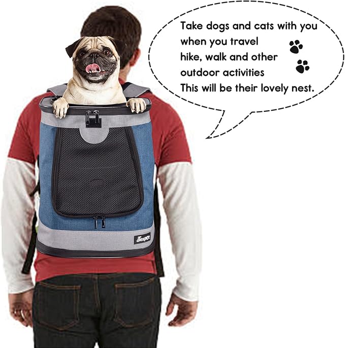Jespet Soft Pet Carrier Outdoor Backpack for Small Dog | Safety Tether and Washable Mat, Ideal for Traveling, Hiking, Walking and Outdoor Activities, Fit Up to 15 Lbs - Image 5