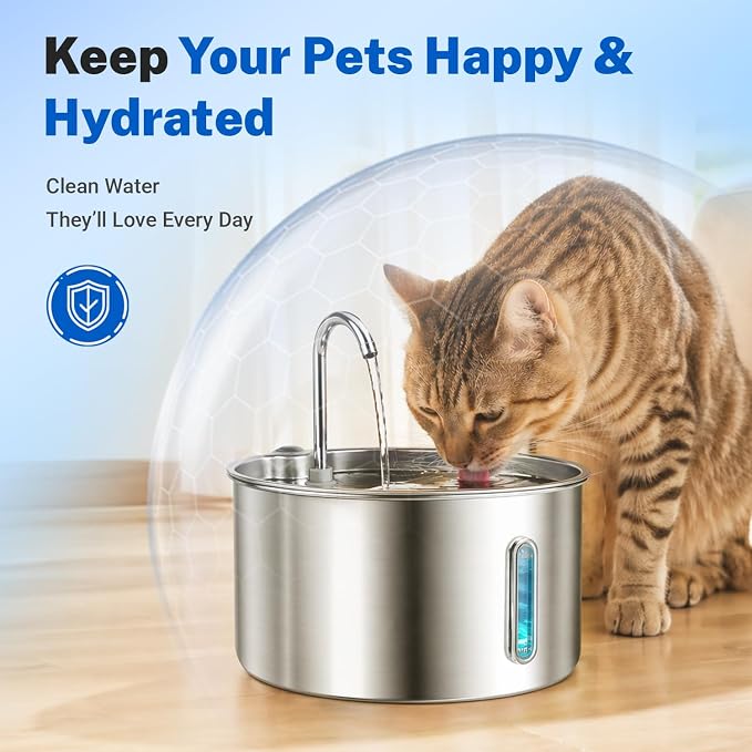 6 Pack Cat Water Fountain Replacement Filters and Sponges | For Adorabby 135oz/4L Pet Fountain and Dog Water Dispenser - Image 6