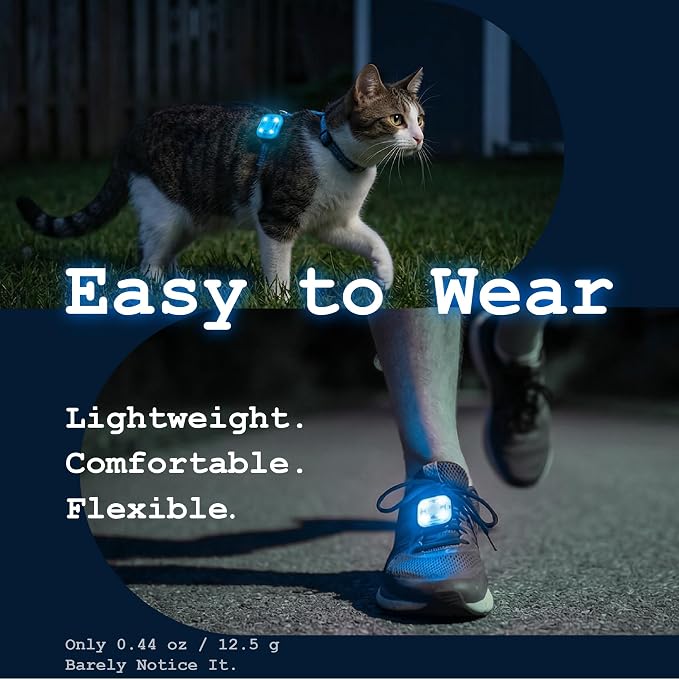 Dog Collar Light, Rechargeable LED Dog Safety Light for Night Walking, Clip-On or Strap-On Pet Light for Collar, Harness and Leash, High Visibility, Water-Resistant, USB-C, White - Image 8