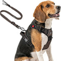 Joytale No Pull Dog Harness & Seat Belt, Easy On 3-Buckle, M, Brown | Front Clip Reduces Pulling, Escape-Resistant Design, Adjustable Fit, Soft Padding for Comfort, Secure Tether for Safer Travel by Joytale