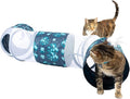 PetFusion KittyCurve Cat Tunnel, 62x10x10” (lwh) | Interactive Cat Toy Feathers, Transparent Sections, Four Entries & Exits | Hide, Play, Peak & Pounce | Great for Small Dogs | 1 Year Warr by PetFusion