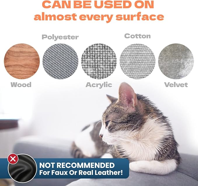 Cat Scratch Furniture Protector - Couch and Sofa Guards - 8 XL Sheets with 64 Pins (8 XL Sheets and 64 Pins) - Image 7
