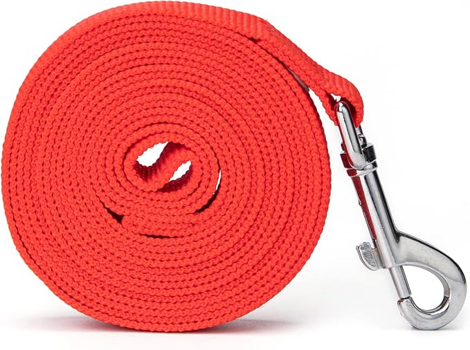 Strong Durable Nylon Dog Training Leash, 1 Inch Wide Traction Rope, 6 ft 10ft 15ft Long, for Small and Medium Dog (Red, 15 Feet) - Image 7
