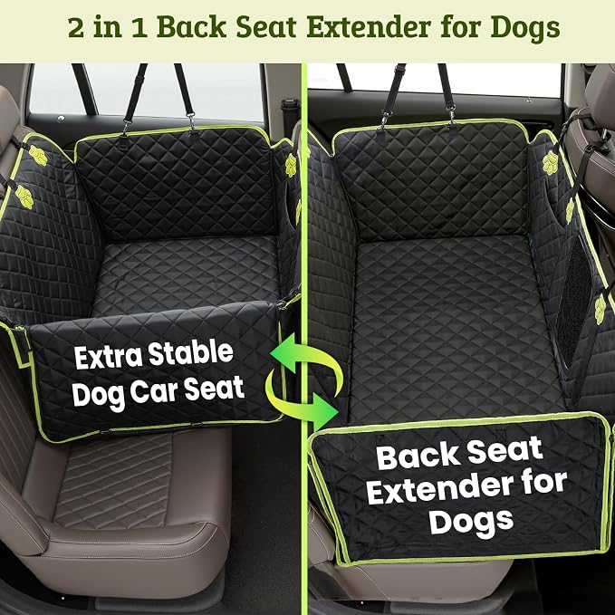 2-in-1 Dog Car Seat Cover for Back Seat, Transform to Passenger Mode - Dog Car Seat, Waterproof, Scratch-resistant, Support to 330lbs, for Outdoor Activities, Travel, to the Vet, for Cars/SUV/Truck - Image 2