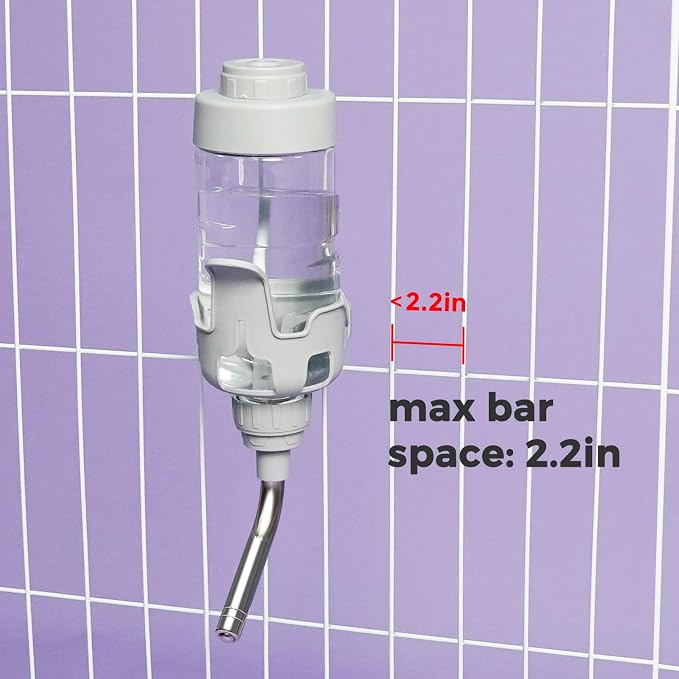 Vannon Dog Crate Water Bottle, 15oz Top-Fill Pet Water Dispenser, Grey | kennel water bottle helps keep pets hydrated longer with fewer refills and easy daily care. - Image 7