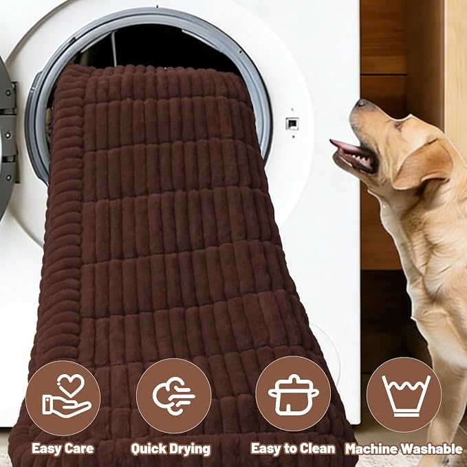 Dog Car Seat Waterproof Bed Cover Back Seat Dark Brown 23.6”x51” | Nonslip Soft Comfortabl Pet Bed Mat Car Blanket for Travel Backseat Extender Seat Covers Dog Bed for Cars Trucks and SUVs - Image 6