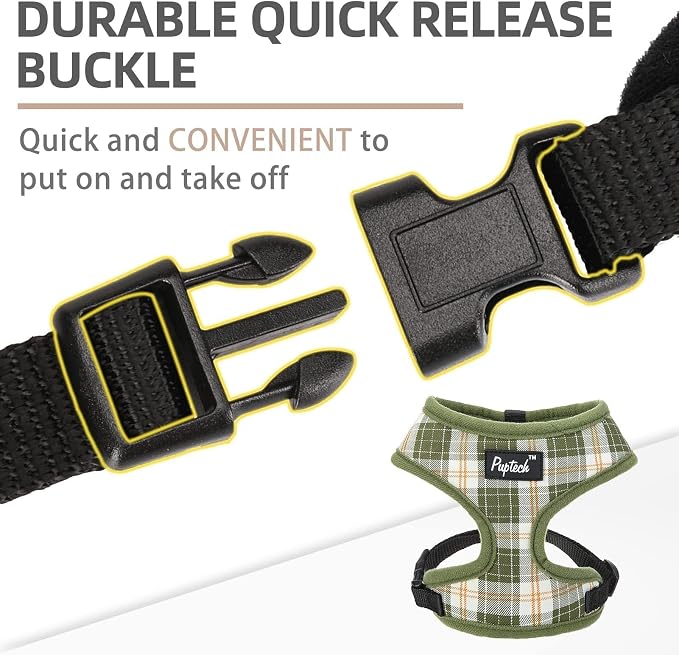 PUPTECK Small Dog Harness and Leash Set No Pull for XS XXS Sized Dogs Puppy | Escape Proof No Choke Pet Cat Adjustable Soft Padded Walking Vest - Image 4