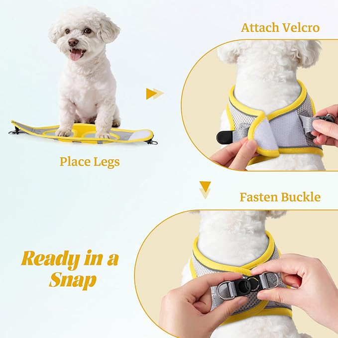 No Pull Dog Puppy Harness and Leash Set Reflective Mesh Vest X-Small - Image 4
