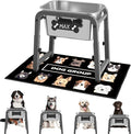 1.85 Gallon Elevated Dog Water Bowl, Height Adjustable (10.4–15.2'') Raised Stainless Steel Bowl with Spill-Proof Mat & Sturdy Metal Stand, Tip-Proof, Easy to Clean, Indoor & Outdoor Use by ADENGL
