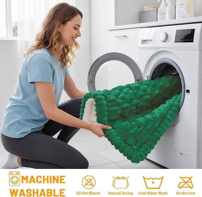 Smiry Non Slip Couch Covers for Dogs, Scratch Resistant Pet Sofa Protector | Machine Washable Soft Fuzzy Thick Furniture Cover for Sofa Loveseat Sectional Large Dogs, Emerald Green, 27.6" x 47" - Image 8