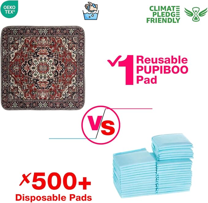 PUPIBOO Washable Pee Pads for Dogs and Cats - Super Absorbent Reusable Puppy Training Pads - 100% Waterproof, Leak-Proof & Non-Slip Whelping Pads for Pet Housebreaking - Image 3