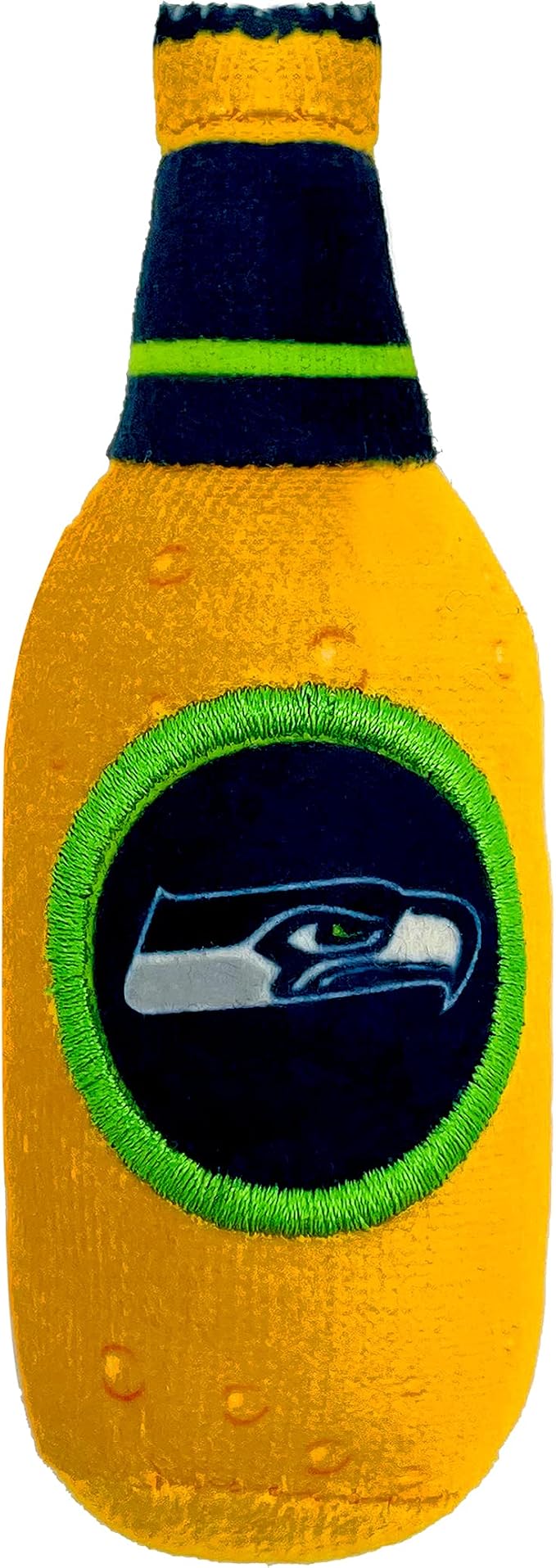 Best Plush CAT Toy - NFL Seattle Seahawks Complete Set of 3 Piece Cat Toys Filled with Fresh Catnip. Includes: 1 Helmet Cat Toy, 1 Football Cat Toy with Feathers & 1 Beer Bottle. Beautiful Team Logos - Image 4