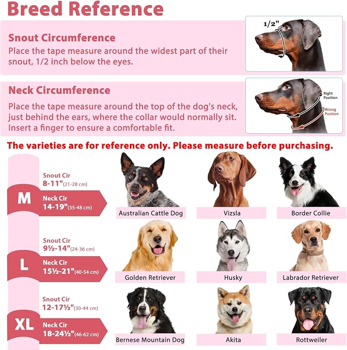BARKLESS Soft Dog Head Collar, Patented Padded No Pull Head Halter, Training Nose Leash with Safety Link for Medium Large Dogs, Adjustable Muzzle Leash, Easy Control for Walking(Pink, M) - Image 8