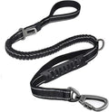 Heavy Duty Bungee Dog Leash with Locking Carabiner for Large Dogs | No Pull Bungee Shock Absorbing, 2 Padded Handles for control, Fits 60-150 lbs Dogs, Seatbelt Buckle, Reflective by Fashion%26cool