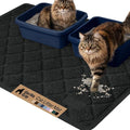 GORILLA GRIP Cat Litter Box Mat, 47x35, Cushioned Coil Mesh Litter Trapping Mats, Scatter Control Supplies for Less Mess, Phthalate Free, Ultra Deep Catch Grooves, Rinse or Vacuum to Clean, Black by Unknown