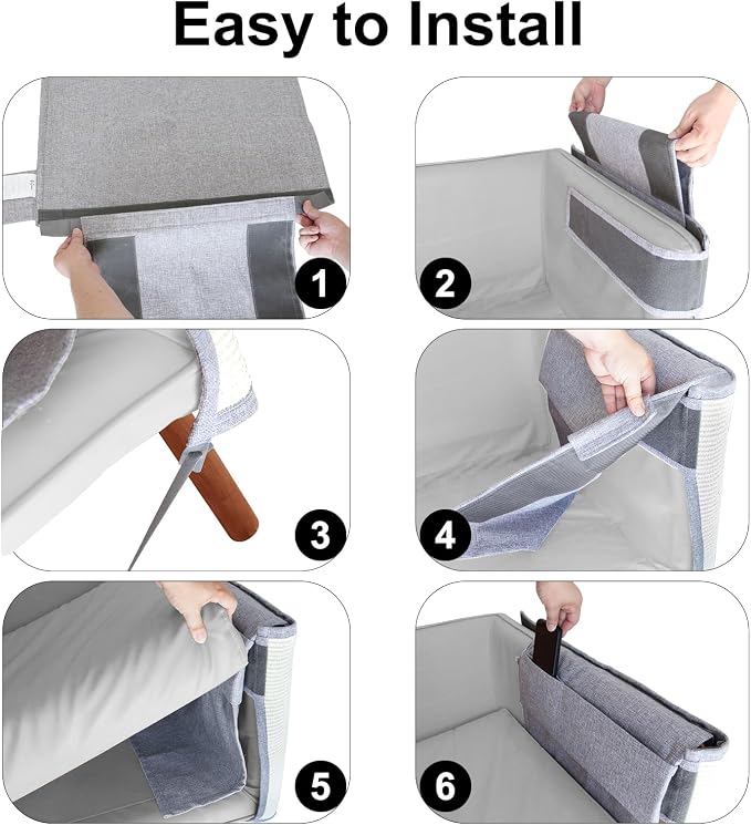 Upgraded Cat Scratch Furniture Protector,Cat Scratch Sofa Arm Sheild with Large Size Natural Sisal for Protecting Couch Sofa Chair Furniture 27.6''L*19.6''W (Light Grey/Left Handed) - Image 4