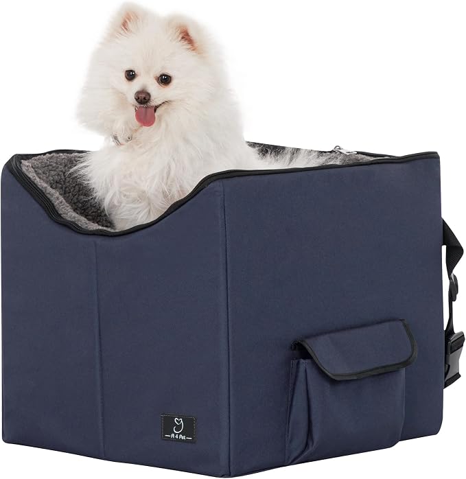 A 4 Pet Dog Car Seat for Small Dog, Booster Travel Pet Seat with Safety Seat Belts & Storage Bags, Portable Comfortable Pet Seat for Dogs Under 25 lbs - Image 9