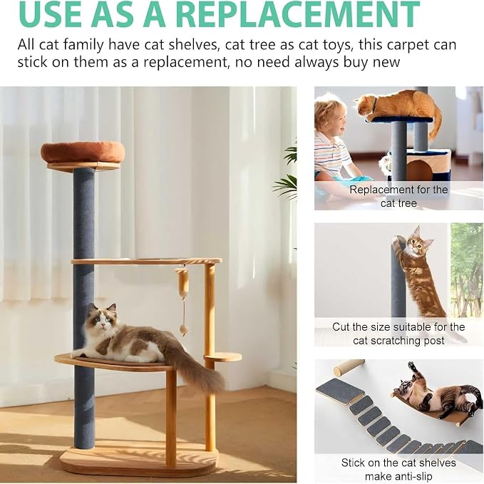 Cat Scratch Couch Furniture Protector | Adhesive, DIY Climbing, Scratch Pad Deterrent, Protects from Cat Claws - Image 3